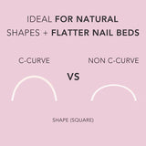 NON C-CURVE SQUARE NAIL TIPS XXL - NATURAL