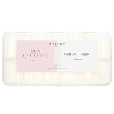 NON C-CURVE SQUARE NAIL TIPS XXL - NATURAL
