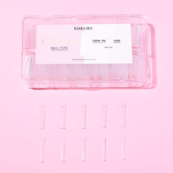 COFFIN NAIL TIPS XXL - CLEAR