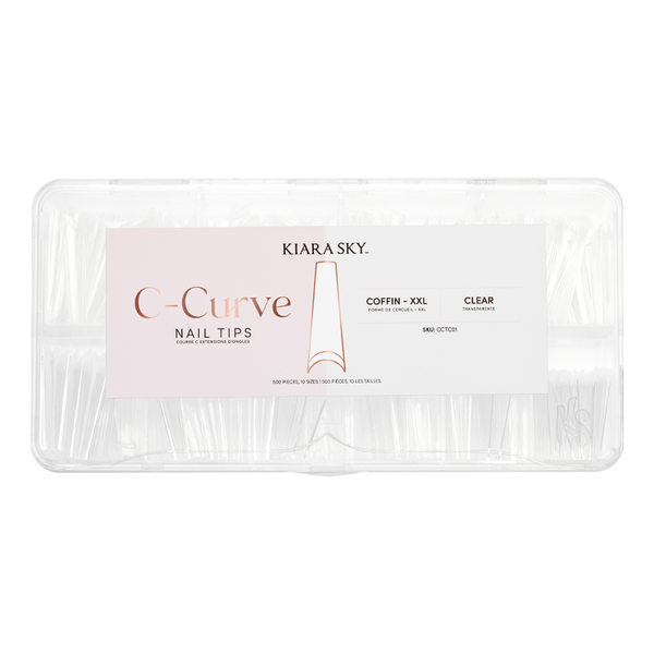 COFFIN NAIL TIPS XXL - CLEAR