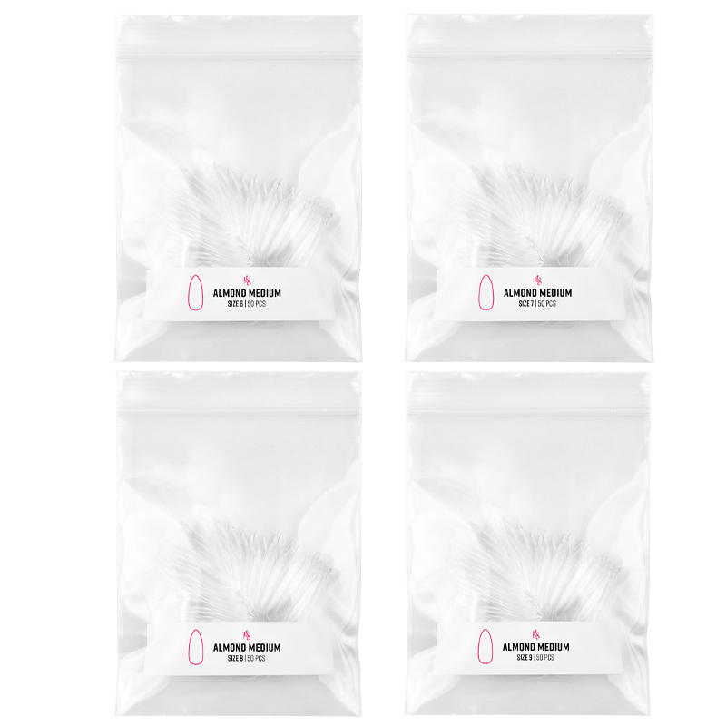 GELLY TIPS REFILL PACK - ALMOND MEDIUM