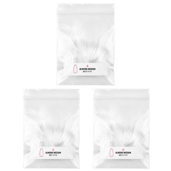 GELLY TIPS REFILL PACK - ALMOND MEDIUM