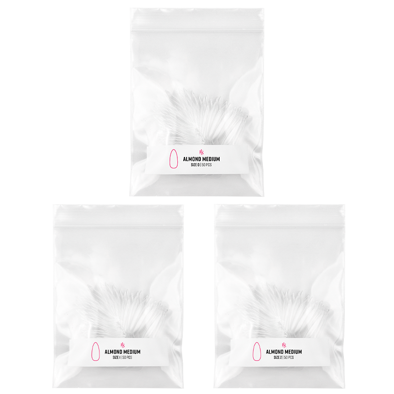 GELLY TIPS REFILL PACK - ALMOND MEDIUM