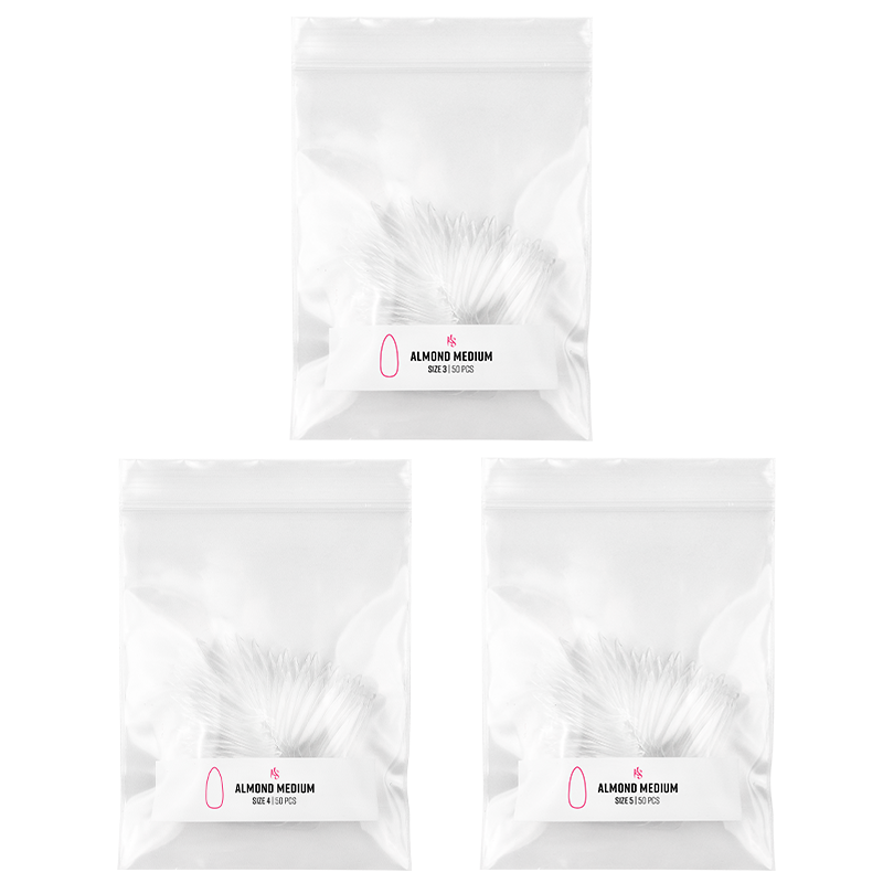 GELLY TIPS REFILL PACK - ALMOND MEDIUM