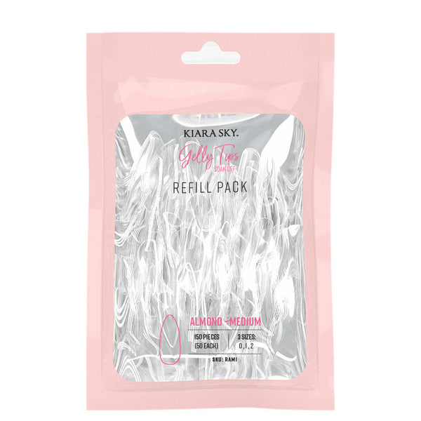 GELLY TIPS REFILL PACK - ALMOND MEDIUM