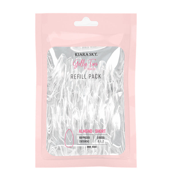 GELLY TIPS REFILL PACK - ALMOND SHORT