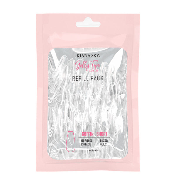 GELLY TIPS REFILL PACK - COFFIN SHORT