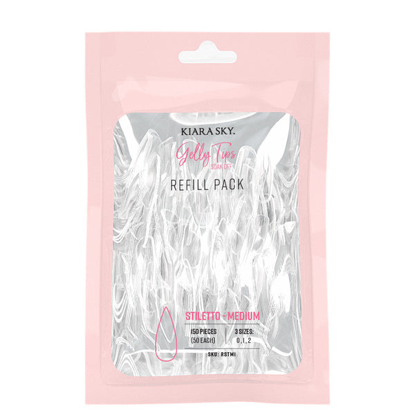 GELLY TIPS REFILL PACK - STILETTO MEDIUM