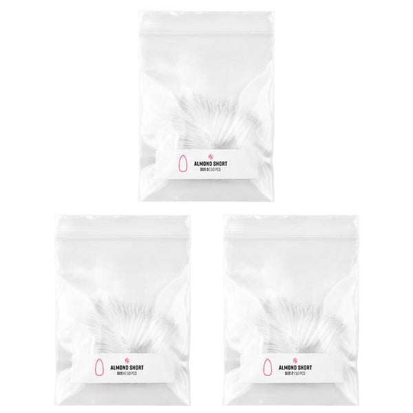 GELLY TIPS REFILL PACK - ALMOND SHORT