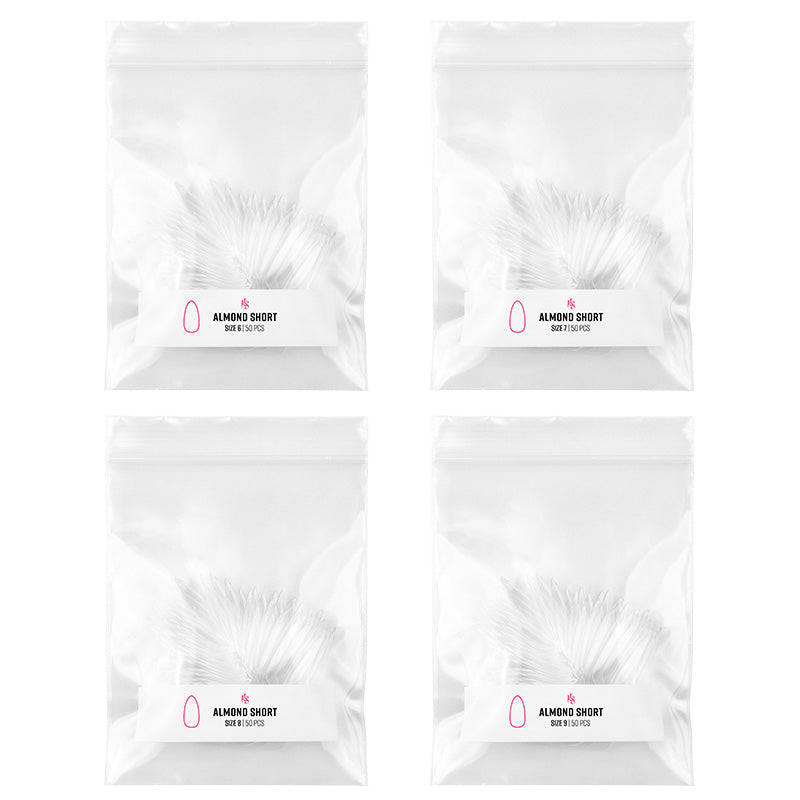 GELLY TIPS REFILL PACK - ALMOND SHORT