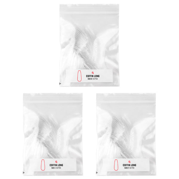 GELLY TIPS REFILL PACK - COFFIN LONG