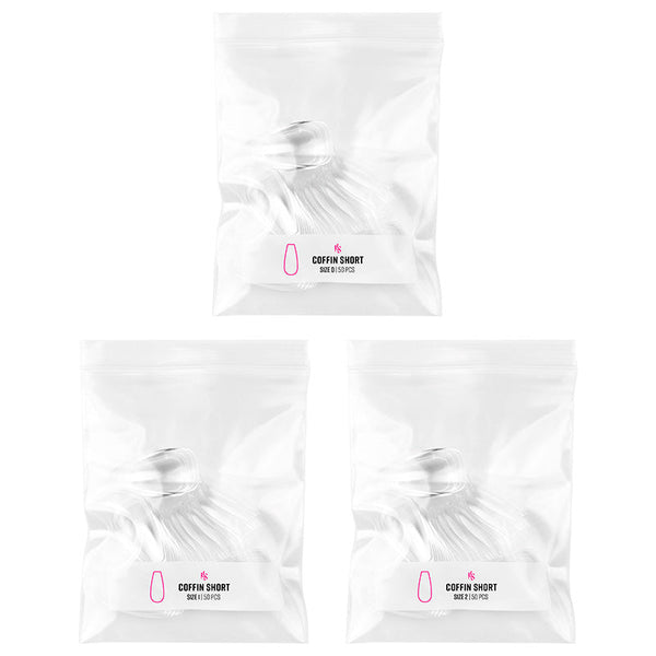 GELLY TIPS REFILL PACK - COFFIN SHORT