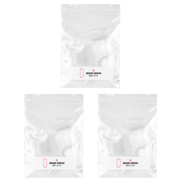 GELLY TIPS REFILL PACK - SQUARE MEDIUM