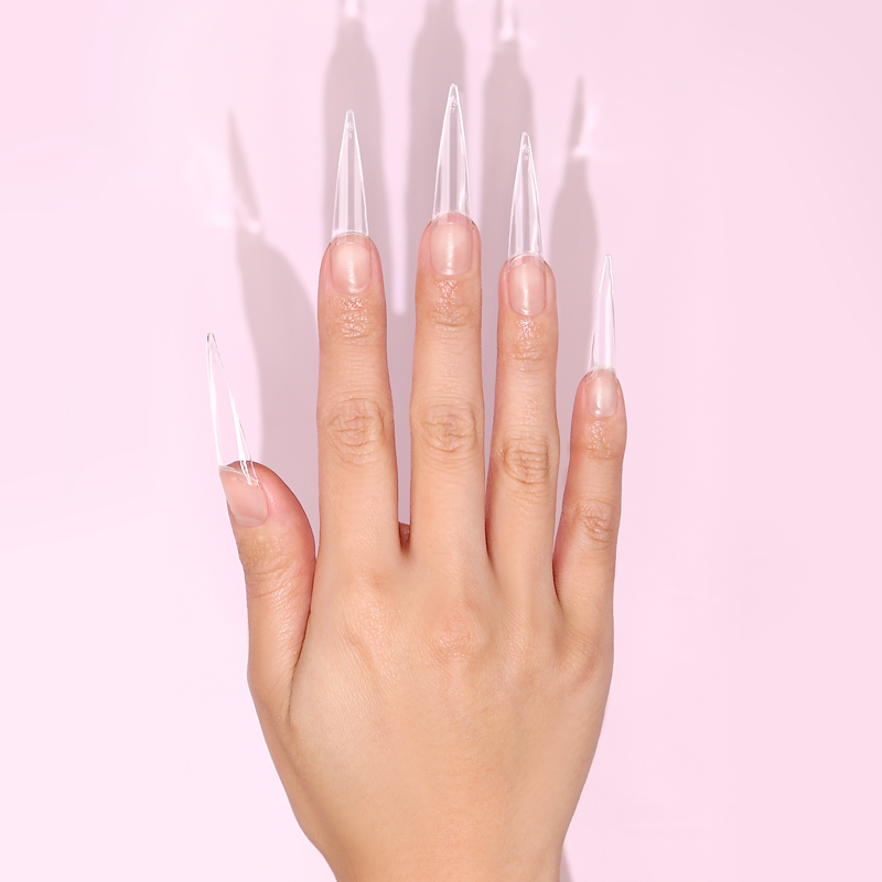 STILETTO NAIL TIPS XXL - CLEAR