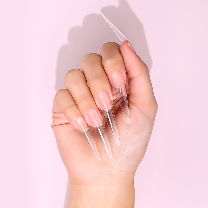 STILETTO NAIL TIPS XXL - CLEAR