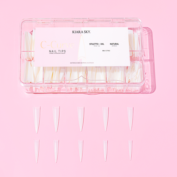 STILETTO NAIL TIPS XXL - NATURAL