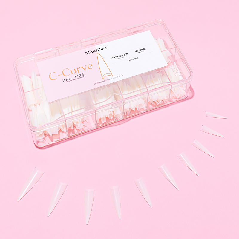 STILETTO NAIL TIPS XXL - NATURAL