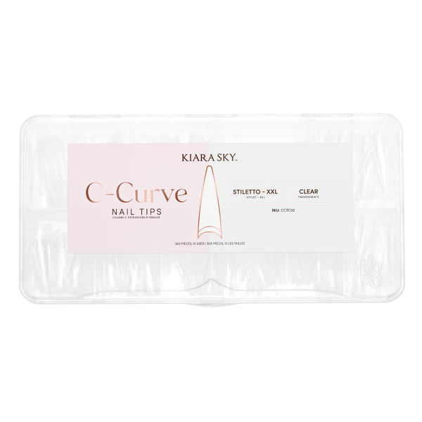 STILETTO NAIL TIPS XXL - CLEAR